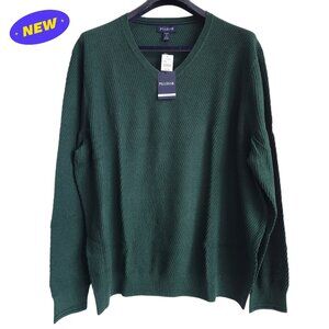 3xb Sweater Green Jos A Bank V Neck Pima Cotton New Nwt Mens Tailored 3xl Size